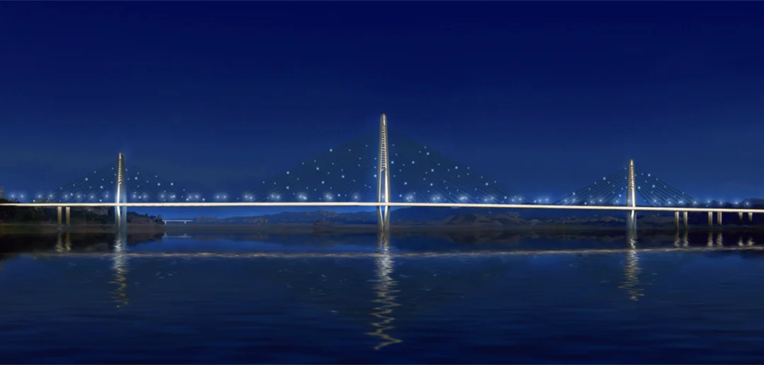 泸州长江六桥夜景方案出炉，形如“莲花合掌”